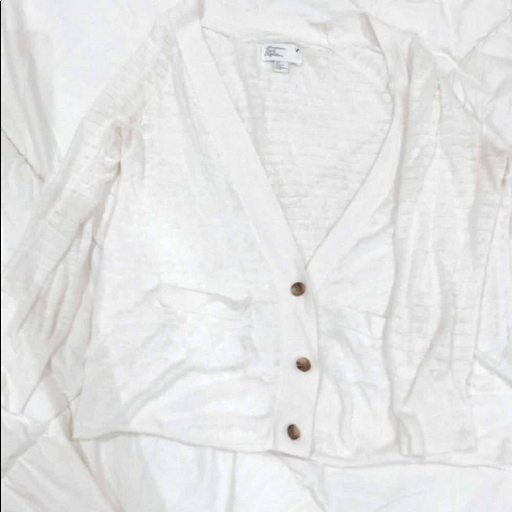 White cardigan